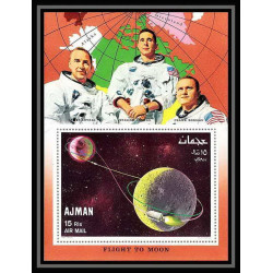 701 Ajman - MNH ** Mi N° 68 A trajactory of apollo 8 espace (space) lovell anders borman