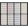 702c Sharjah - MNH ** Mi N° 185 / 192 A Télécommunications espace (space) itu (uit) SATELLITES TESTAR feuilles sheets