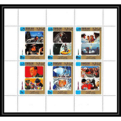 709c Sharjah - MNH ** Mi N° 676 / 685 A Bloc mercury Vostok history of space research espace (space)