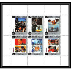 709c Sharjah - MNH ** Mi N° 676 / 685 A Bloc mercury Vostok history of space research espace (space)