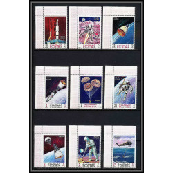 711a Fujeira MNH ** Mi N° 390 / 398 A espace (space) apollo space flights Coin de feuille