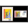 3031 Monaco N°855 UNESCO les arts Maquette d'artiste original paint artist work FDC signé Chesnot 1971
