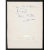 3032 Monaco N°857/858 UNESCO Michel-Ange prince Maquette d'artiste original paint artist work FDC signé Chesnot 1971