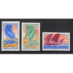 94054o N°255 chars à voile sand yachts mauritanie Non dentelé imperf ** MNH 1968 