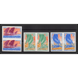 94054o N°255 chars à voile sand yachts mauritanie Non dentelé imperf ** MNH 1968 paires