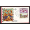 3040 Monaco 941/942 brandi danse dance feu de la st jean Maquette d'artiste original artist work FDC signé Chesnot 1973