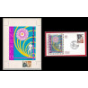 3043 Monaco N°856 unesco sciences SCIENCE Maquette d'artiste original artist work FDC signé Chesnot 1971