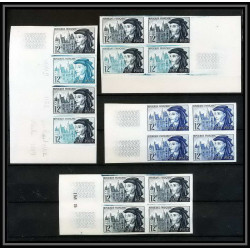 France N°1034 Jacques Cœur bourges - levant - 16 valeurs Essai (trial color proof) Non dentelé imperf ** MNH
