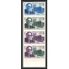 France N°1474 Elie Metchnikoff biologiste medecin biology essais essai color proof Non dentelé imperf ** MNH bande de 4