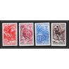 France N°1544/1547 4 timbres jeux olympiques olympics Grenoble 1968 Essai proof Non dentelé imperf Sans gomme no gum (*)