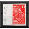France N°1620 Croix rouge (red cross) 1969 Tableau (Painting) mignard Non dentelé ** MNH (Imperf)