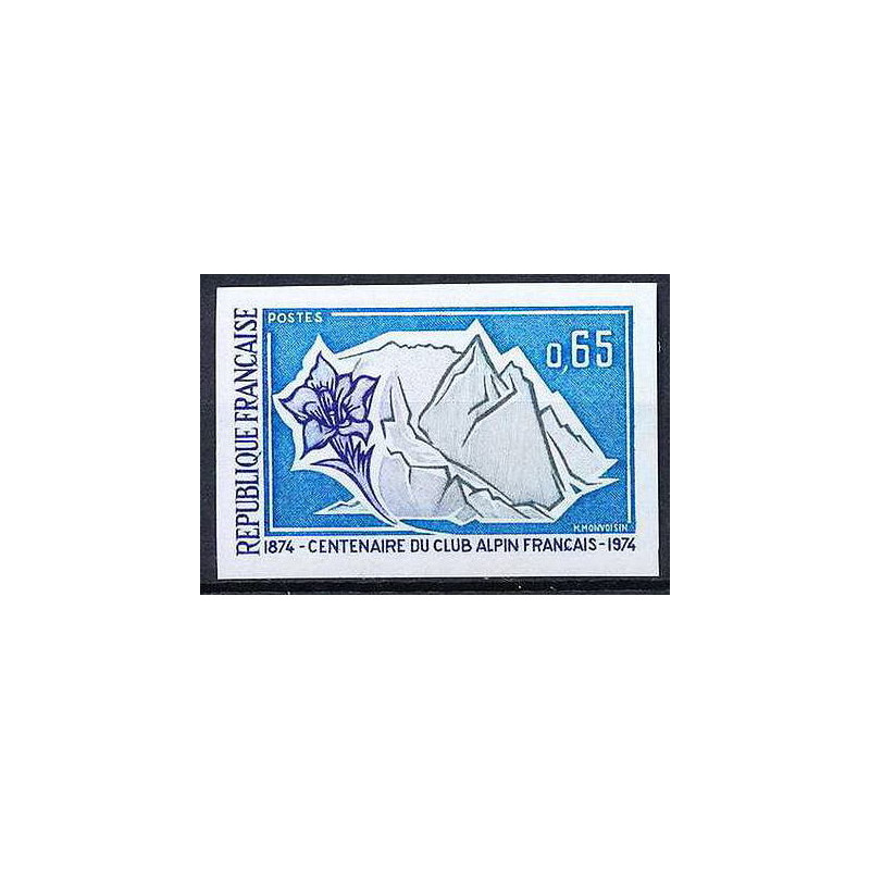 France N°1788 club alpin français GENTIANE ET GLACIER Non dentelé imperf ** MNH