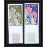 France N°1888 La Fête clown cique circus Essai (trial color proof) + Non dentelé imperf ** MNH