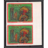 France N°1900 Tableau (Painting) Ramsès AbouSimbel egypt Carzou paire Non dentelé ** MNH (Imperf)