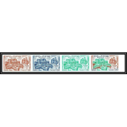 France N°1913 port louis morbihan musée de la marine Duchesse Anne bande 4 essai proof Non dentelé imperf ** MNH (2)