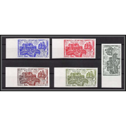France N°1913 port louis morbihan musée de la marine Duchesse Anne ship lot de 5 essai proof Non dentelé imperf ** MNH