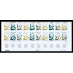 France N°1954 Abbé Breuil préhistorien français prehistoric color proof Non dentelé imperf ** MNH bloc 20 coin daté RRR