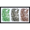 France N°2018 oiseaux (birds of prey) balbuzard rapaces osprey bande 3 trial color proof Non dentelé imperf ** MNH (2)
