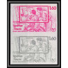 France N°2173 Année des handicapés 1981 handicap disability Essai proof Non dentelé imperf ** mnh paire