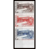 France N°2194 Aix-en-Provence Bouches-du-Rhone bande de 3 Essai (trial color proof) Non dentelé imperf ** MNH