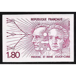 France N°2218 Irène Curie Frédéric Joliot physique chimie physic chemistry trial color proof Non dentelé imperf ** MNH