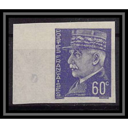 France N°509 marechal petain Non dentelé ** MNH (Imperf)  bord de feuille