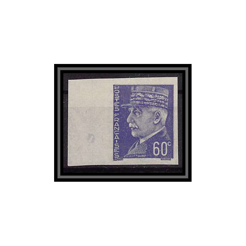 France N°509 marechal petain Non dentelé ** MNH (Imperf)  bord de feuille