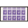 France N°509 pétain bloc de 10 Non dentelé ** MNH (Imperf)