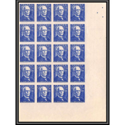France N°599 physicien (physic) Edouard Branly Non dentelé ** MNH (Imperf) bande de 20 cote dallay 700+ euros