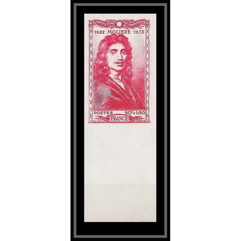 France N°612 Moliere acteur actor theatre 1944 Non dentelé ** MNH (Imperf)