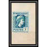 France N°642 Marianne Série d'Alger Non dentelé (Imperf) coin de feuille essai trial color proof