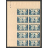 France N°741 Outre-mer Croix de Lorraine Non dentelé imperf ** MNH bloc 10 coin de feuille cote dallay 500 euros