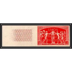 France N°852 upu 1949 cote 200 Essai proof Non dentelé imperf ** mnh rouge vif cote maury 260 euros