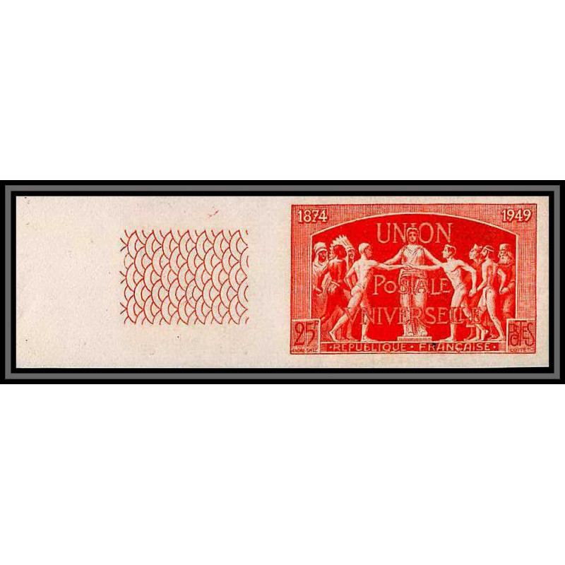 France N°852 upu 1949 cote 200 Essai proof Non dentelé imperf ** mnh rouge vif cote maury 260 euros