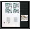 France préoblitere PREO N°167 kerjean chateau castle Essai (trial color proof + Bloc 4 Non dentelé imperf ** MNH
