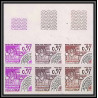 France préoblitere PREO N°174 chateau tanlay yonne castle bloc 6 Essai (trial proof) + Non dentelé imperf **