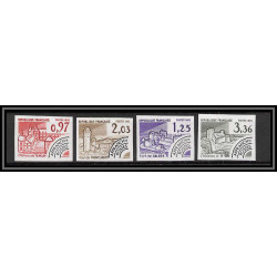 France préoblitere PREO N°174/177 monument chateau castle Non dentelé ** MNH (Imperf) essai proof 1982