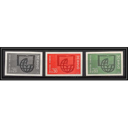 France Service N°36/38 cote 210 unesco alphabétisation Non dentelé ** MNH (Imperf) discount promo 