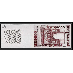 France Service N°68 x 3 dont paire fes maroc unesco sites classés Essai color proof Non dentelé imperf ** MNH