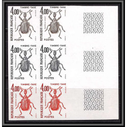 France Taxe N°103/108 insectes coleopteres beetle insects Essai trial proof Non dentelé ** imperf Bloc 6 bord de feuille