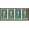 France N°1008 Louis de Rouvroy duc de St-Simon bande de 3 Essai (trial color proof) Non dentelé imperf ** MNH