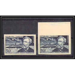France N°1026 Jules Verne sous marin Nautilus Essai (trial color proof) + Non dentelé imperf ** MNH