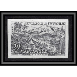 France N°1041 Le Mont Pelé Martinique Essai proof Non dentelé imperf Sans gomme no gum (*)
