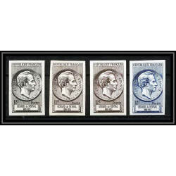 France N°1043 écrivain writter Gérard de nerval Labrunie 4 valeur Essai (trial color proof) Non dentelé (imperf) **