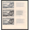 France N°1131 Evian-les-Bains bande de 3 Essai (trial color proof) Non dentelé imperf ** MNH
