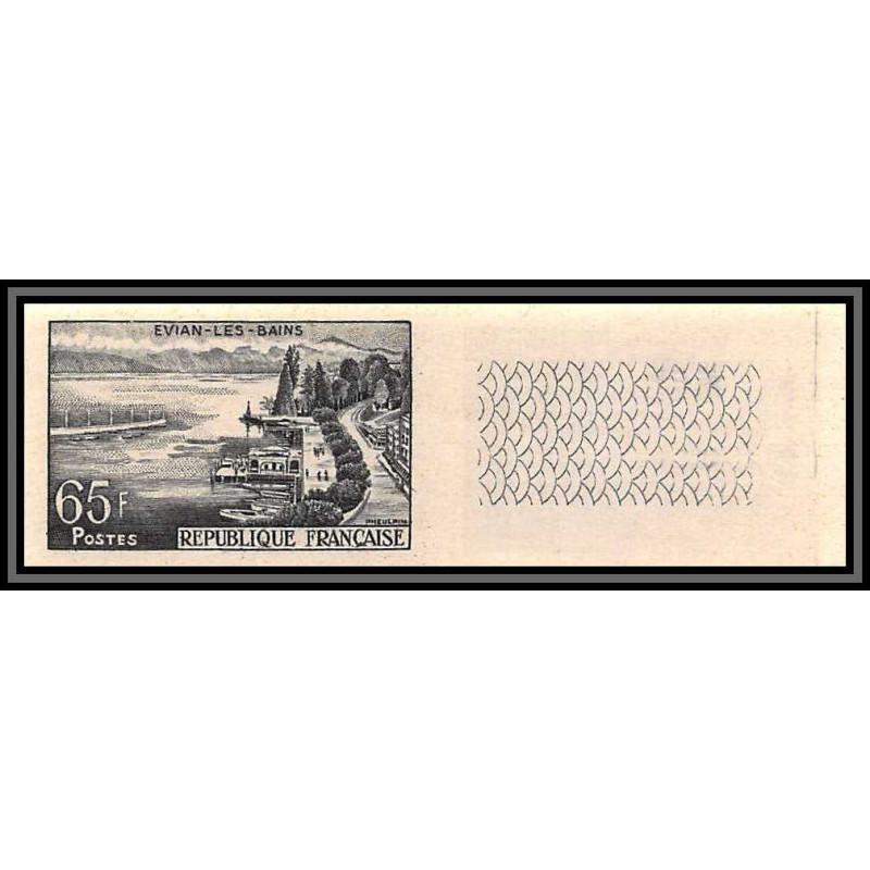 France N°1131 Evian-les-Bains Essai (trial color proof) Non dentelé imperf ** MNH