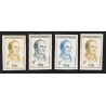 France N°1142 Pinel doctor medecin lot de 4 Essai proof Non dentelé imperf ** mnh