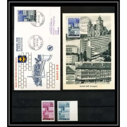France N°1154 Villes reconstruites. Saint-Dié Vosges Essai trial proof Non dentelé imperf ** MN epreuve deluxe.