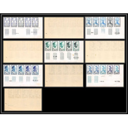 France N°1198/1202 Héros de la Résistance guerre 1939/1945 bande 5 Essai trial proof Non dentelé imperf **