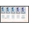 France N°1198/1202 Héros de la Résistance guerre 1939/1945 bande 5 Essai trial proof Non dentelé imperf **